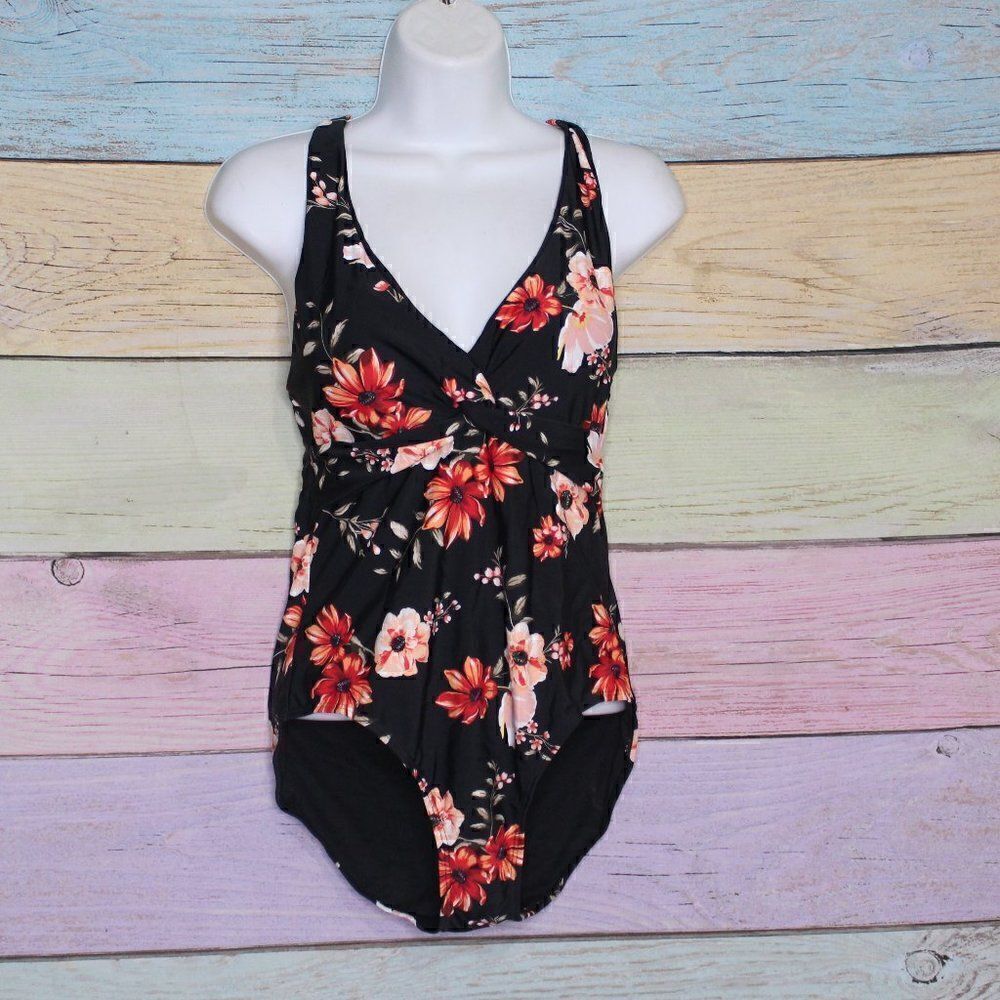 Women's Floral One Piece Swimsuit Medium